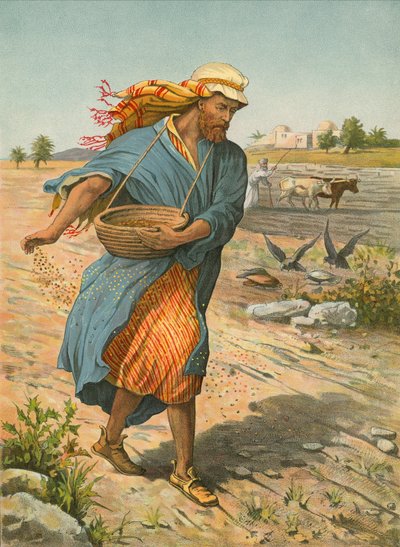 The Sower Sowing the Seed by English School